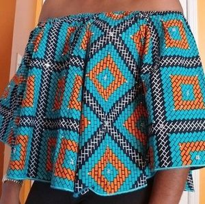 African print off shoulders